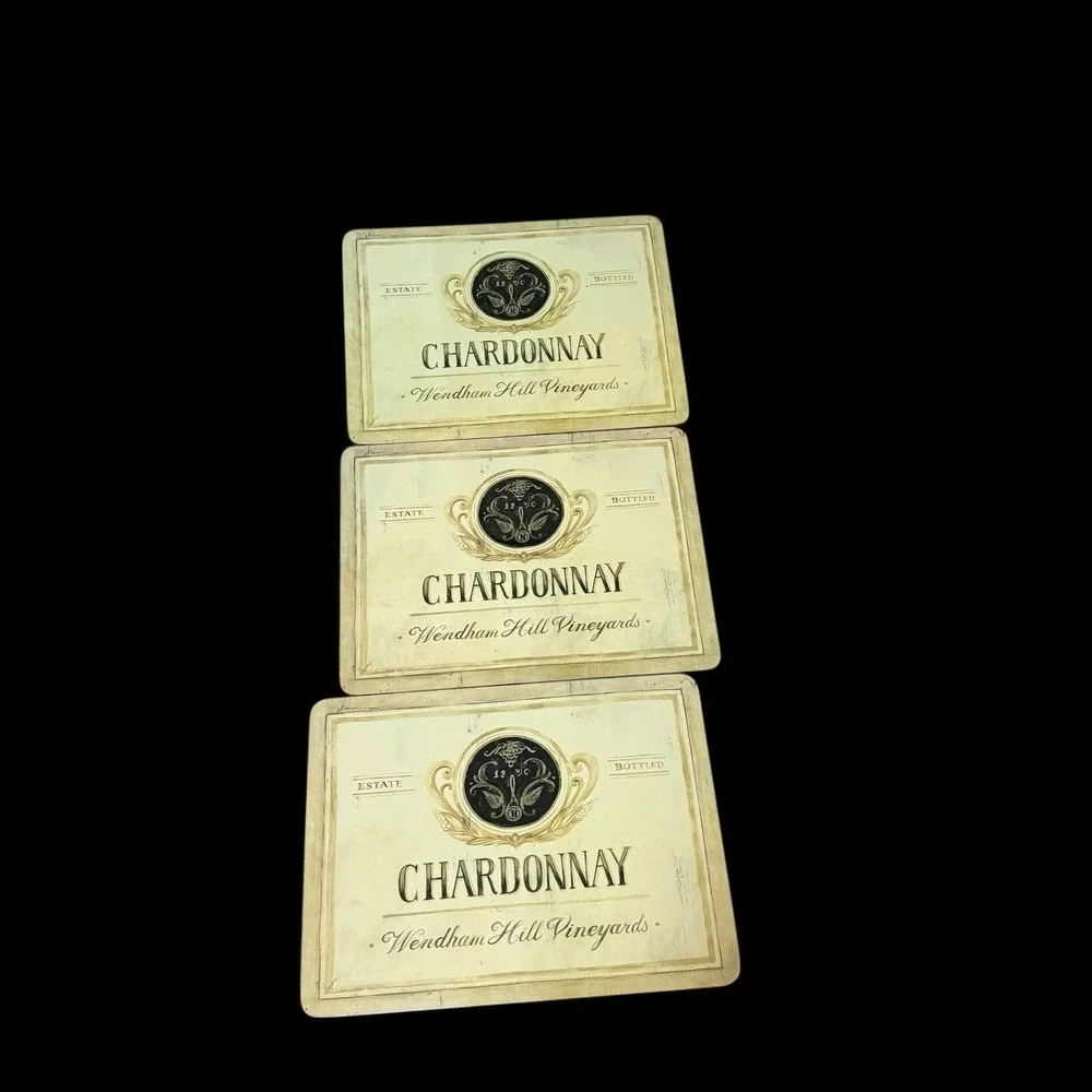 Set of 6 Wine Label Cork Backed Placemats‎ Vineyard Wine Kitchen Bar Décor 11x8